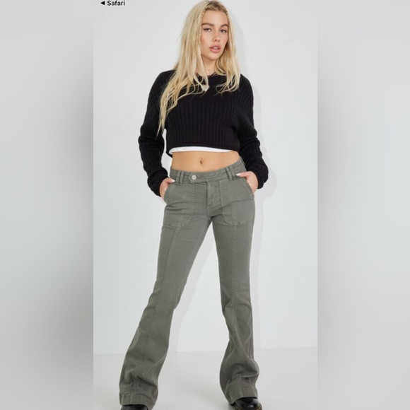 Garage Green Oil flare pants - Picture 1 of 4